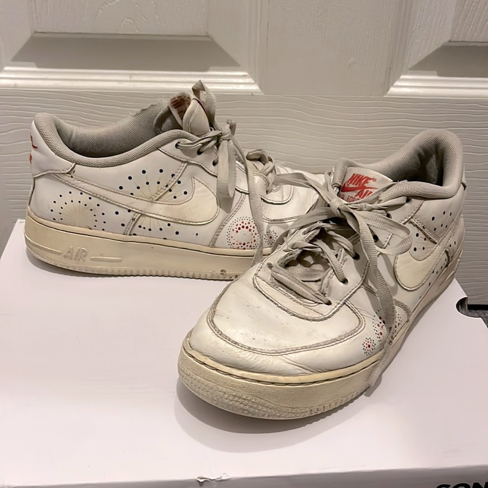 Nike Air Force 1 white fireworks